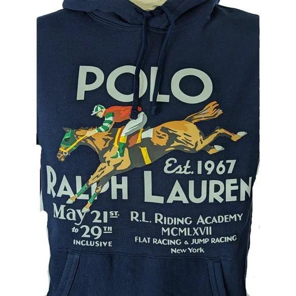 Polo Ralph Lauren Graphic Print Riding Academy Hooded Sweatshirt